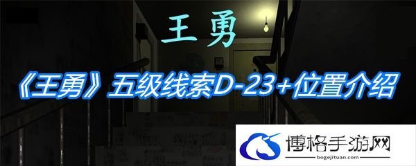 《孙美琪疑案：王勇》五级线索D-23+位置介绍