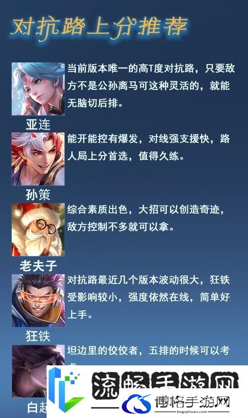 王者荣耀对抗路支援秘籍
