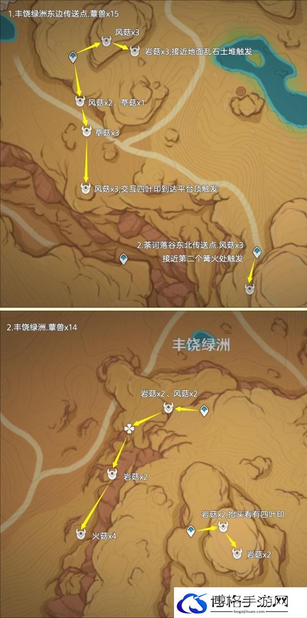 原神4.4草神蕈兽孢子突破材料怎么收集-蕈兽孢子高效率讨伐路线图八 原神4.4草神蕈兽孢子突破材料怎么收集-蕈兽孢子高效率讨伐路线图八