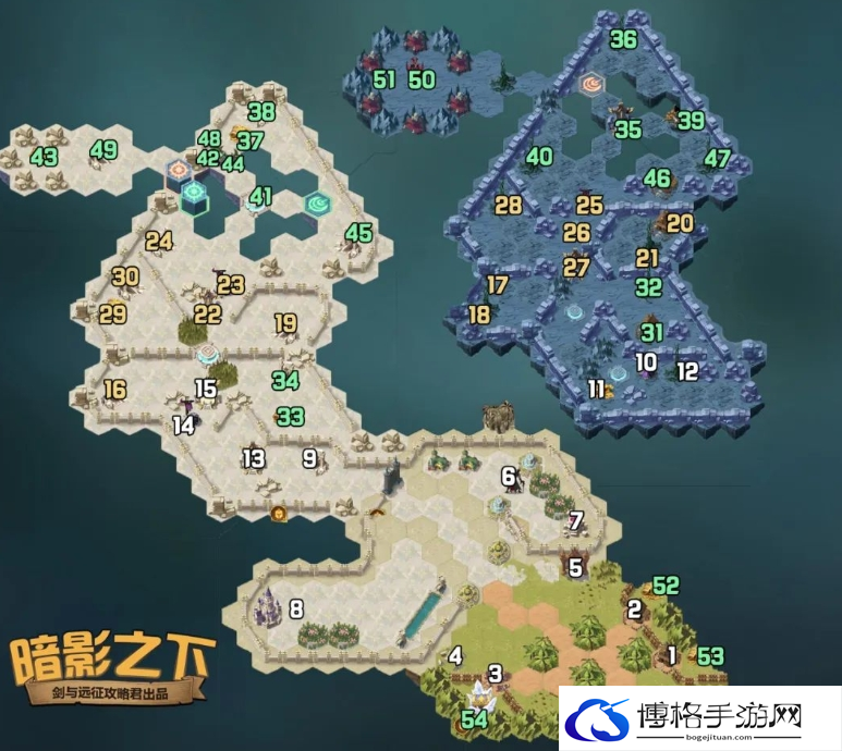 剑与远征暗影之下新奇境通关路线图图二
