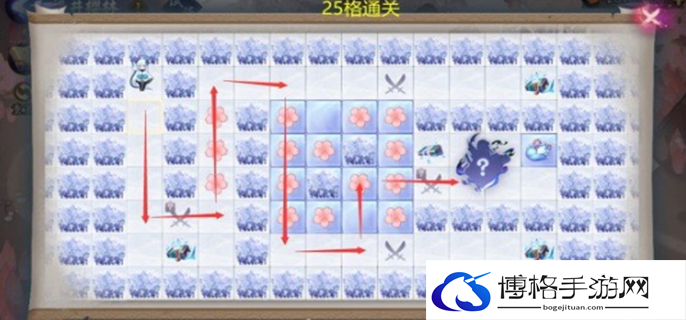 阴阳师雪落樱祭樱林路线图一
