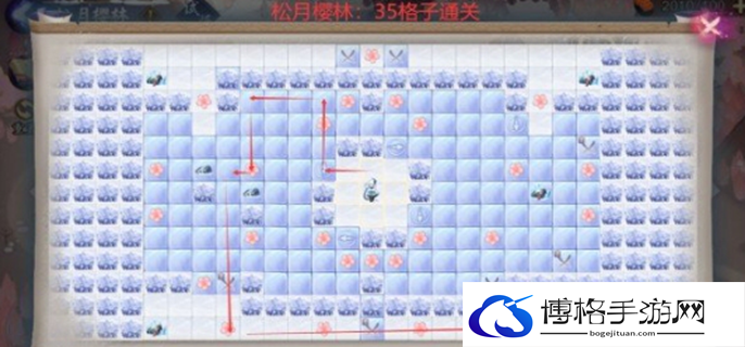 阴阳师雪落樱祭樱林路线图三