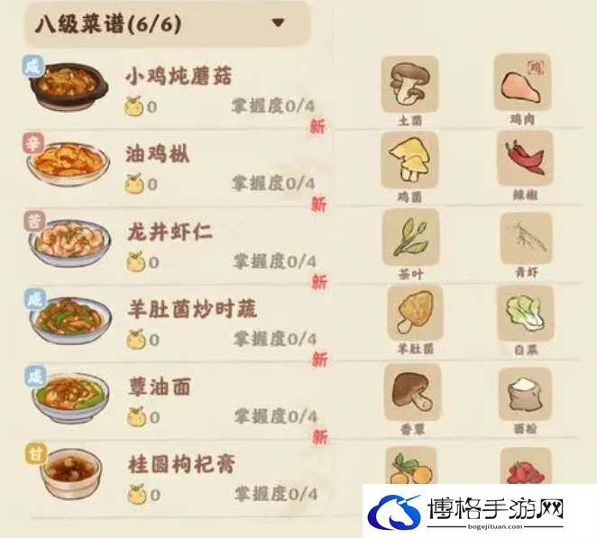 桃源深处有人家8级菜谱汇总-地图隐藏秘密探寻