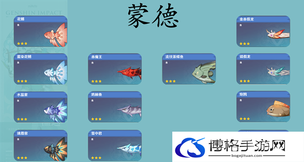 原神提瓦特可钓鱼鱼种类有多少-提瓦特最新可钓鱼鱼种类汇总图五