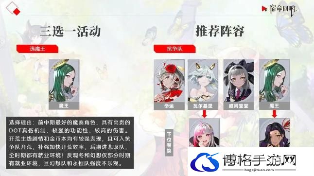 宿命回响三选一奏者选择哪个-了解游戏内的职业特性