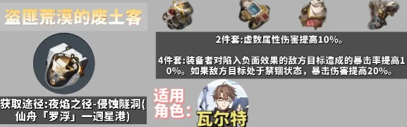 崩坏星穹铁道角色遗器佩戴方案