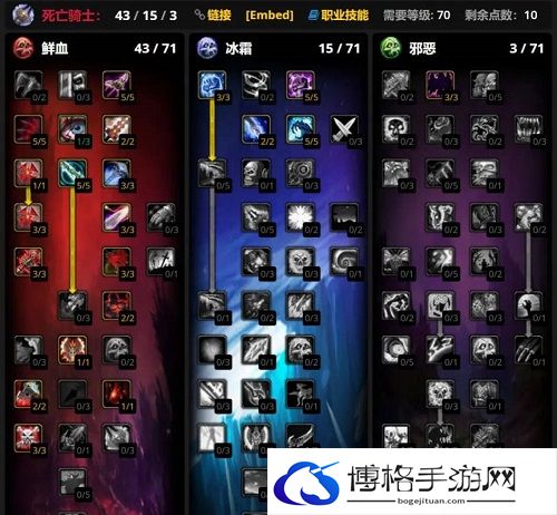 魔兽世界WLK版本DK坦天赋怎么点