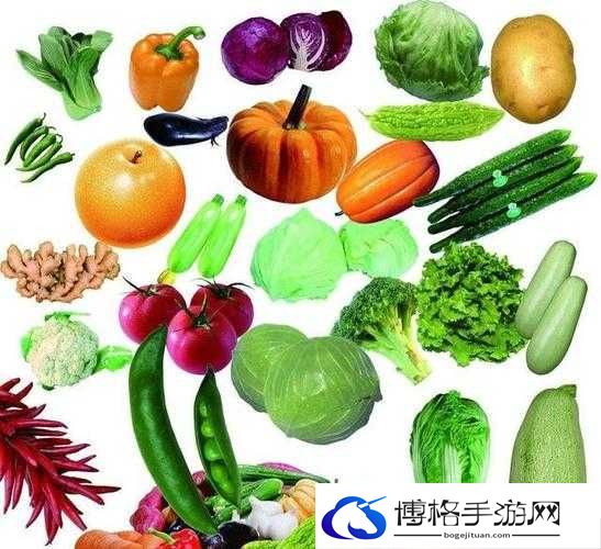 各种口味的水果和蔬菜：芒果、草莓、茄子、丝瓜、黄瓜 2 的奇妙组合